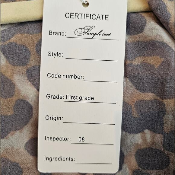 Sample Text Leopard Print Long Sleeve Simple Cover Up Long Kimono Cardigan XL - Picture 4 of 6